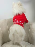 Φούτερ Για Σκύλους - Κόκκινο Με Στάμπα Love