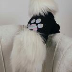 Φούτερ Για Σκύλους - Μαύρο Με Στάμπα Πατουσίτσα