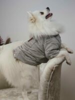 Μπουφάν Για Σκύλους - Γκρί Με Γουνάκι - Image 3