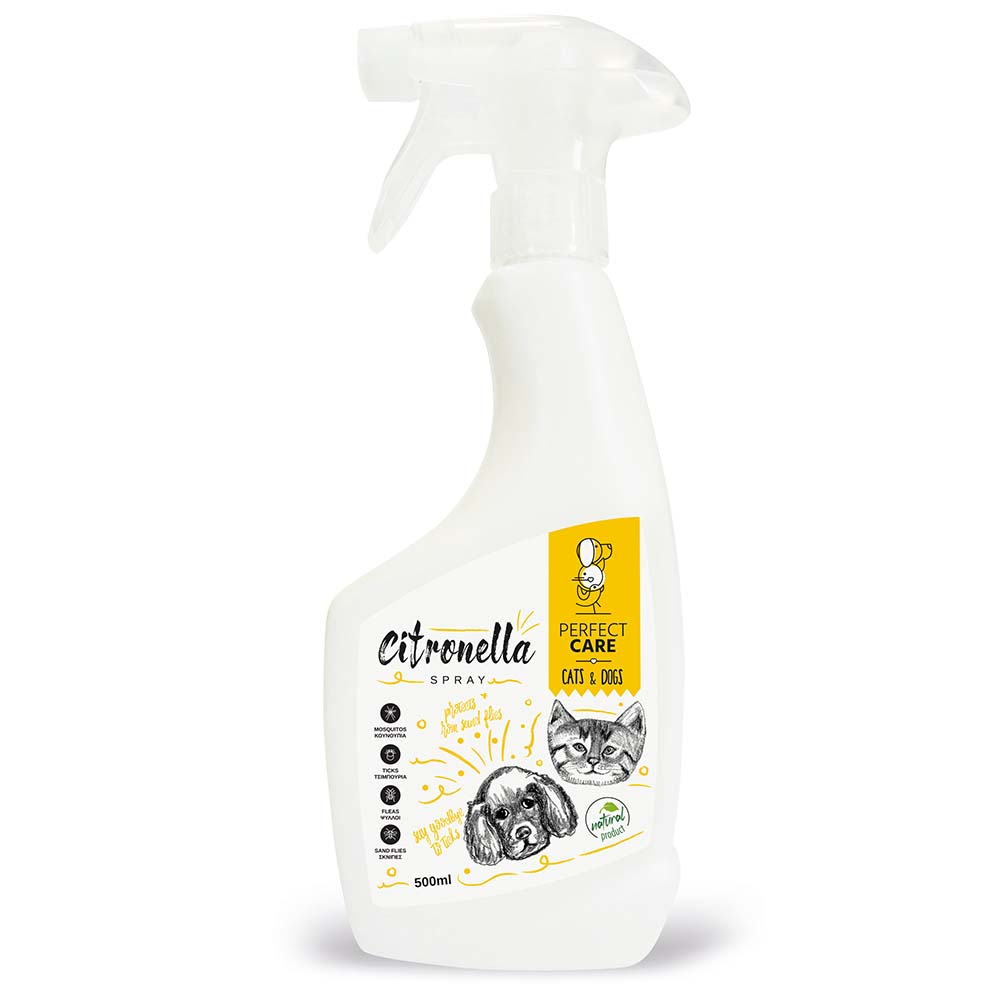 PERFECT-CARE-0179-DOGS-CATS-CITRONELLA-SPRAY-500ml-1.jpg ΑΠΩΘΗΤΙΚΟ ΣΠΡΕΙ PERFECT CARE DOGS-CATS CITRONELLA SPRAY 500ml - Image 1