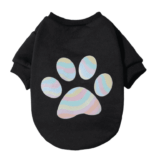 Φούτερ Για Σκύλους - Μαύρο Με Στάμπα Πατουσίτσα - Image 5