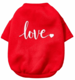 Φούτερ Για Σκύλους - Κόκκινο Με Στάμπα Love - Image 6