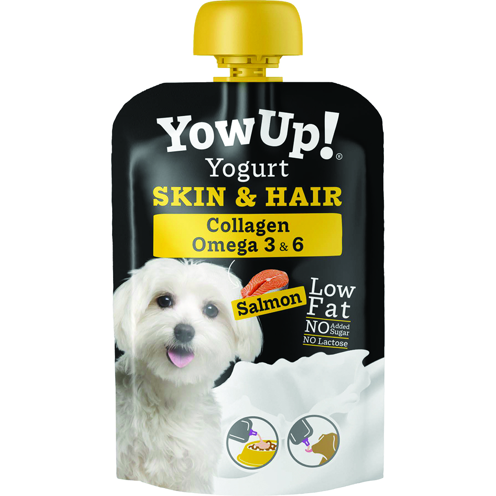 Exclusive Mockups for Branding and Packaging Design Yowup Dog Skin & Hair Pouch Γιαούρτι Σκύλου 115gr - Image 1